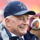 Dallas Cowboys owner Jerry Jones watches warm ups before the start of the Cowboys game against the Washington Redskins at FedEx Field on October 29, 2017, in Landover, Md.